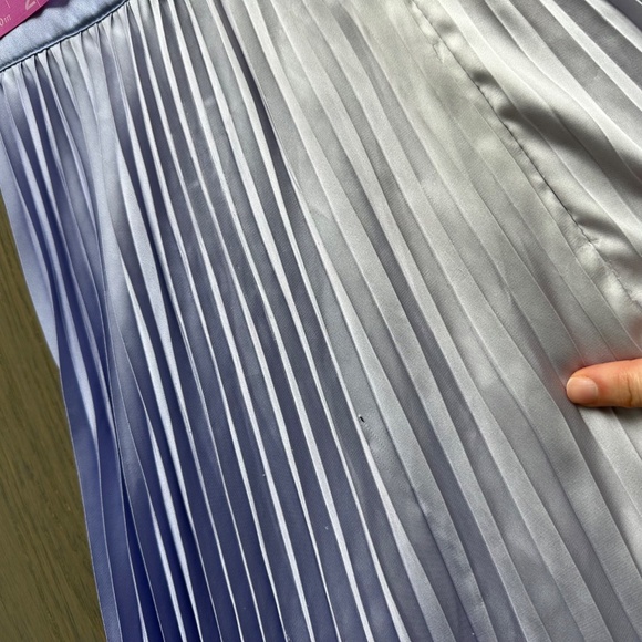 L'IDEE Orchestra Pleated Gown Purple Ombre Short Sleeve Dress - Size US 6 - Picture 11 of 12